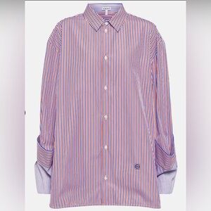 SALE‼️LOEWE Striped Blue and Red Shirt Size 38